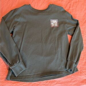 Small green Vans long sleeve tee